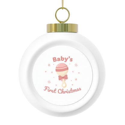 Christmas Ball Ornament Baby's First Christmas Ceramic Keepsake