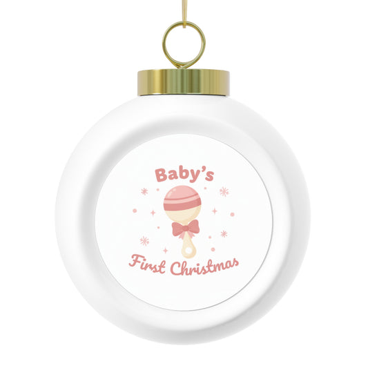 Christmas Ball Ornament Baby's First Christmas Ceramic Keepsake