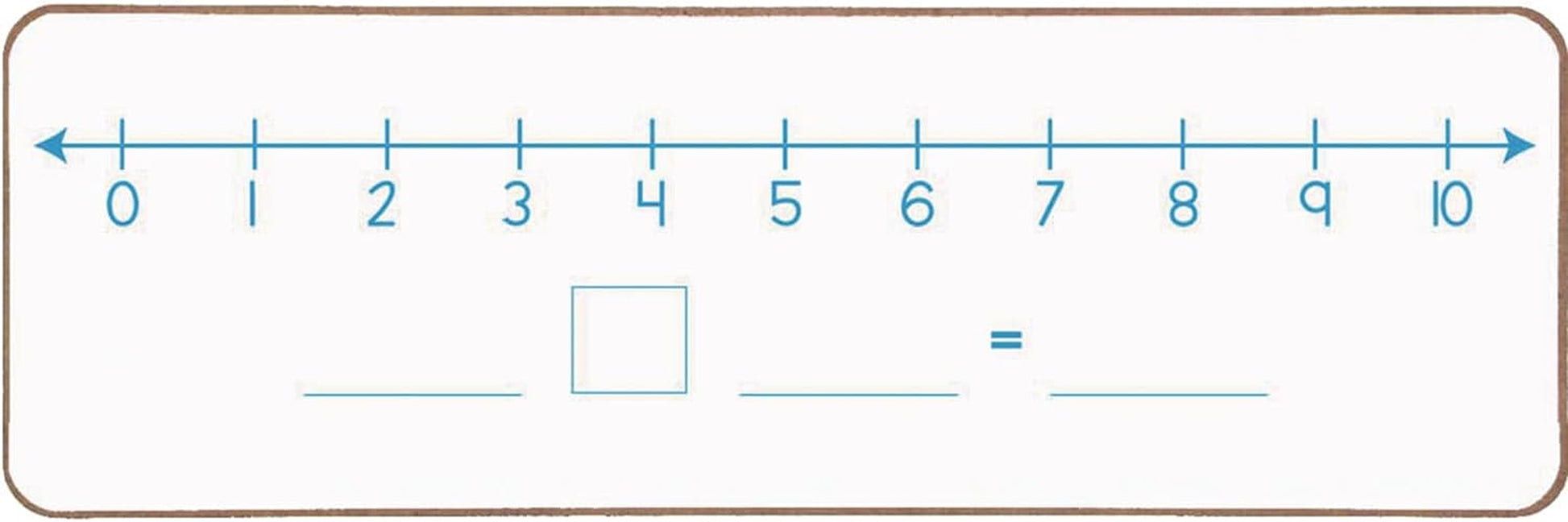 Number Line Dry Erase Boards – Two-Sided Boards Feature 0-10 Number Line on One Side, 0-20 on the Other, Write and Wipe, 12”X4” (Set of 6), Number Line for Students