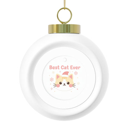 Christmas Ball Ornament - Best Cat Ever Cat Lover Gift