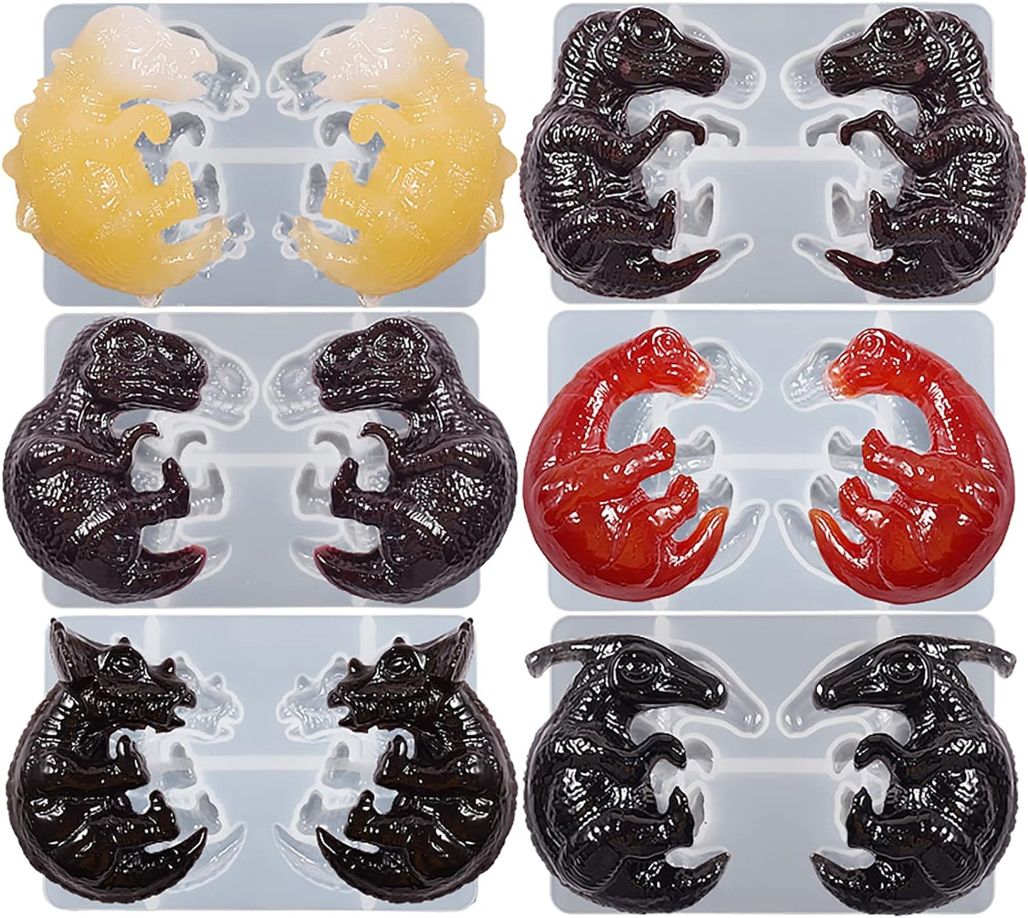 7 Pcs Dragon Shape Earring Mold Dragon Egg Mold Earring Pendant Mold Earring Resin Mold Clay Mold Candle Making Molds Craft Supplies 3D Mold Silicone Mold for Resin Resin Casting Mold