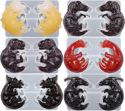 7 Pcs Dragon Shape Earring Mold Dragon Egg Mold Earring Pendant Mold Earring Resin Mold Clay Mold Candle Making Molds Craft Supplies 3D Mold Silicone Mold for Resin Resin Casting Mold