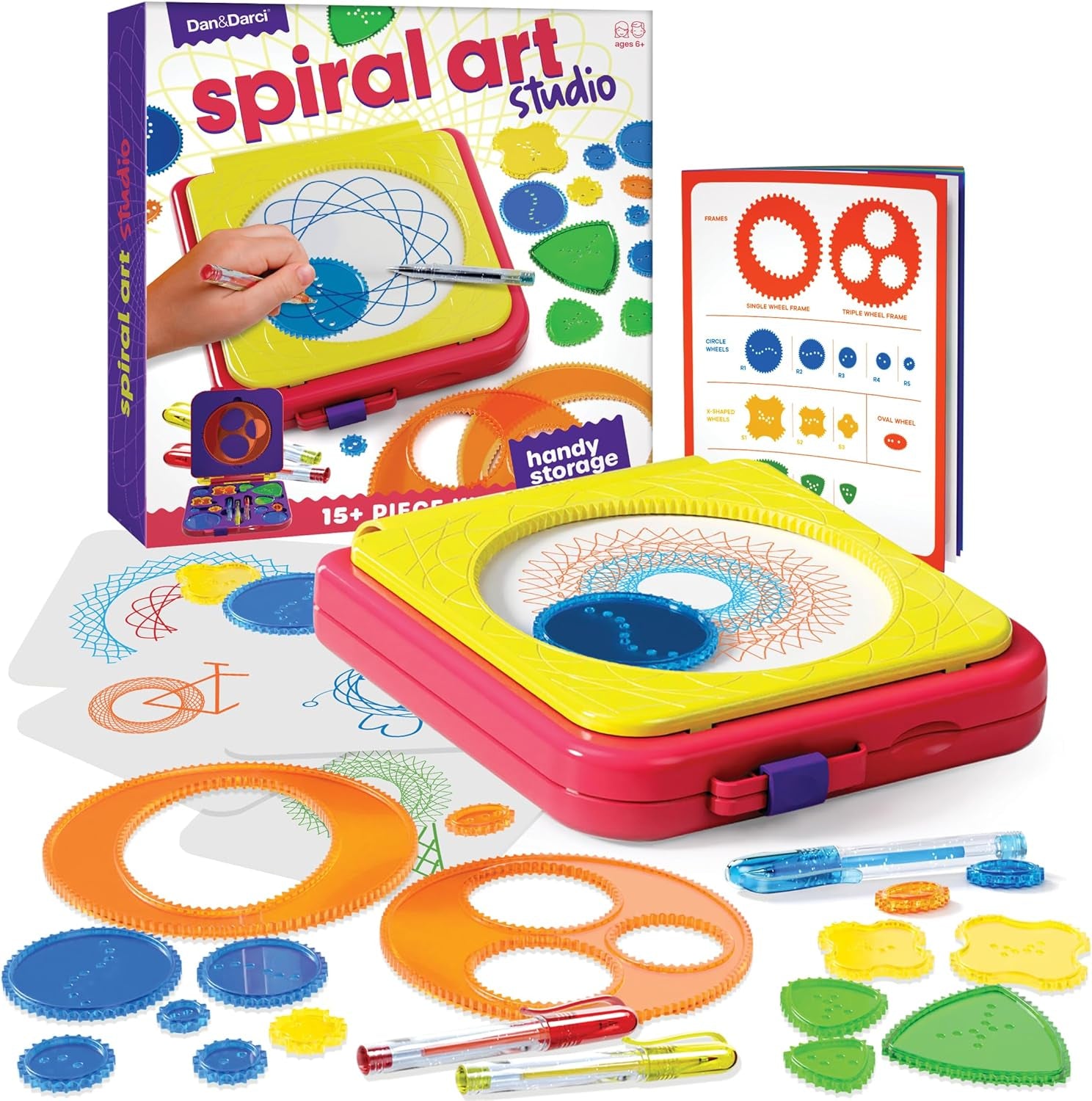 Spiral Art Kit for Kids - Craft Set for Girls & Boys Ages 6-12 - Gifts for 6, 7, 8. 9, 10 Year Old Girl, Boy - Toys and Crafts Kits Gift - Arts Birthday Retro Vintage Ideas Drawing