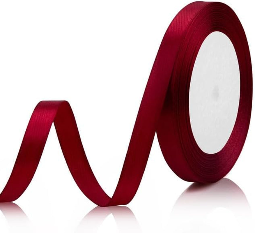 Black Ribbon for Gift Wrapping 3/8 Inch 25 Yds Halloween Ribbon Fall Ribbon Ribbon for Flower Bouquet Fathers Day Thin Ribbons for Crafts Christmas Tree Black Satin Ribbon for Hair Graduation Wedding