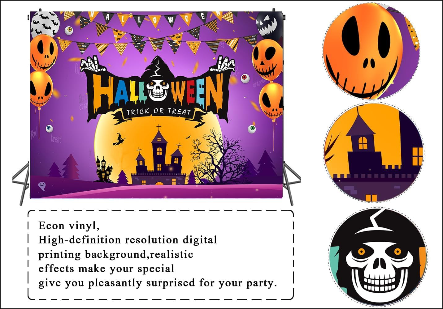 7X5Ft Halloween Photography Backdrop Halloween Party Decoration Banner Backdrop Halloween Photo Props Backdrop Halloween Photoshoot Bacdrops 195