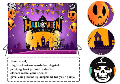 7X5Ft Halloween Photography Backdrop Halloween Party Decoration Banner Backdrop Halloween Photo Props Backdrop Halloween Photoshoot Bacdrops 195