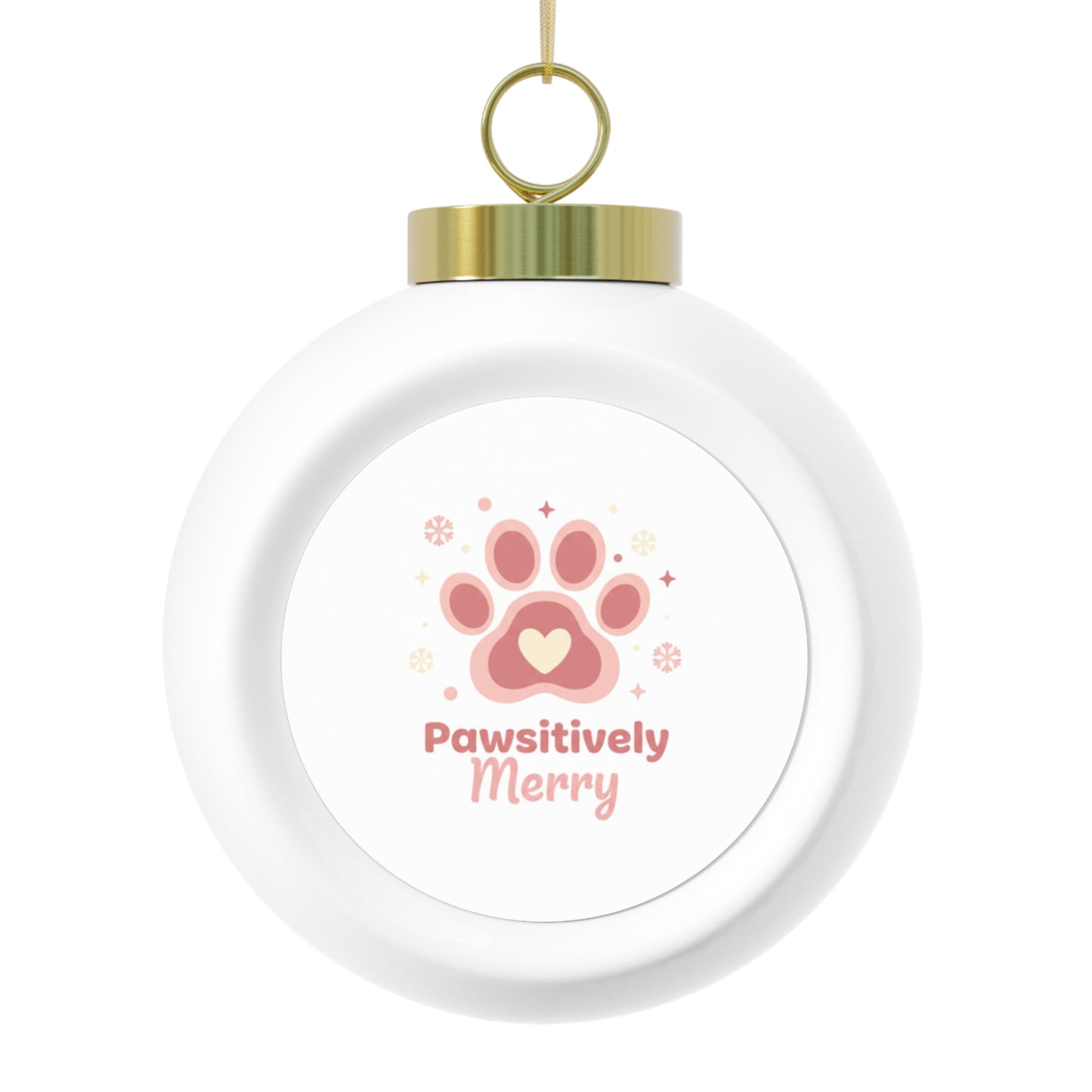 Christmas Ball Ornament - Pawsitively Merry Pet Holiday Design