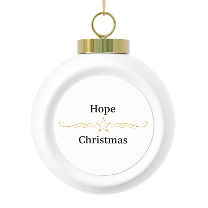 Christmas Ball Ornament - Hope Script Design