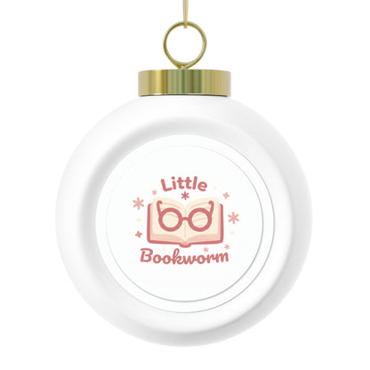 Christmas Ball Ornament Little Bookworm Booklover