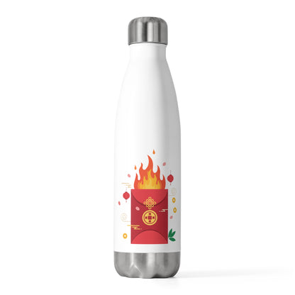 Red Envelope Horse Emblem | 20oz Insulated Tumbler Bottle for Travel & Daily Use | Lunar New Year Gift for Family & Teachers | Gold Foil Red