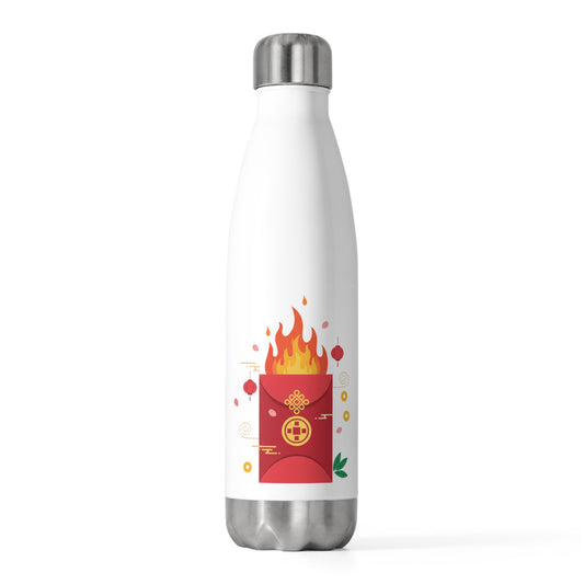 Red Envelope Horse Emblem | 20oz Insulated Tumbler Bottle for Travel & Daily Use | Lunar New Year Gift for Family & Teachers | Gold Foil Red