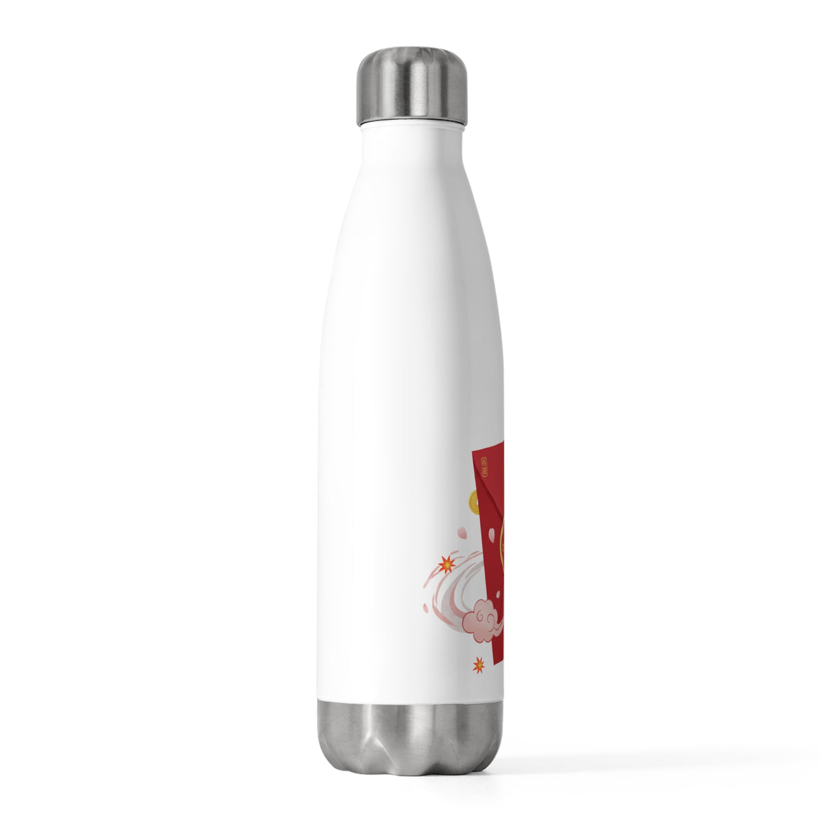 Red Envelope Horse Emblem | 20oz Insulated Stainless Steel Tumbler | Lunar New Year Gift for Family & Friends | Gold Foil Style