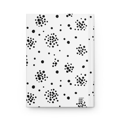 Cream Terrazzo Speckle Dots | Matte Hardcover Journal Notebook | Back to School Gift for Students & Bookworms | Irony Aesthetic
