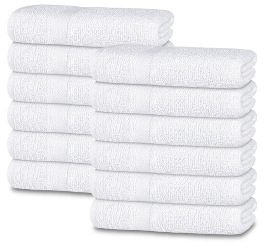 12 Pack Cotton Face Towels 100% Ring Spun Cotton Ultra Soft Absorbent Spa