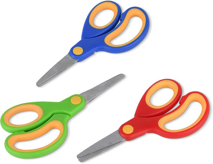 Scissors for School Kids Student, Kids Scissors 36 Count Bulk Set Teacher Pack(Rounded-Tip, Blunt), 7 Inch