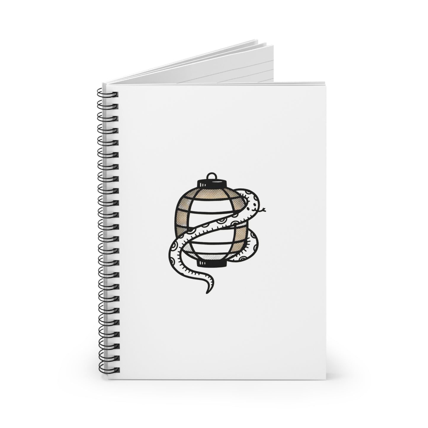 Spiral Journal Notebook, Snake Lantern, School Gift, Book Collector