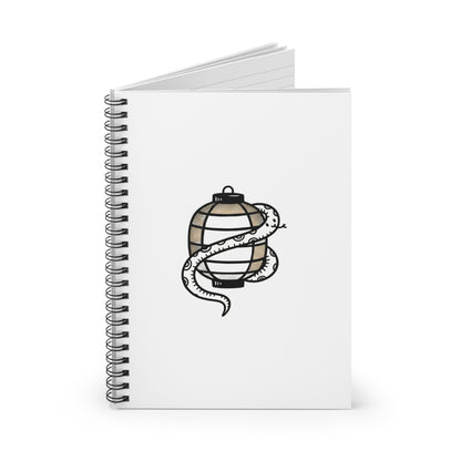 Spiral Journal Notebook, Snake Lantern, School Gift, Book Collector