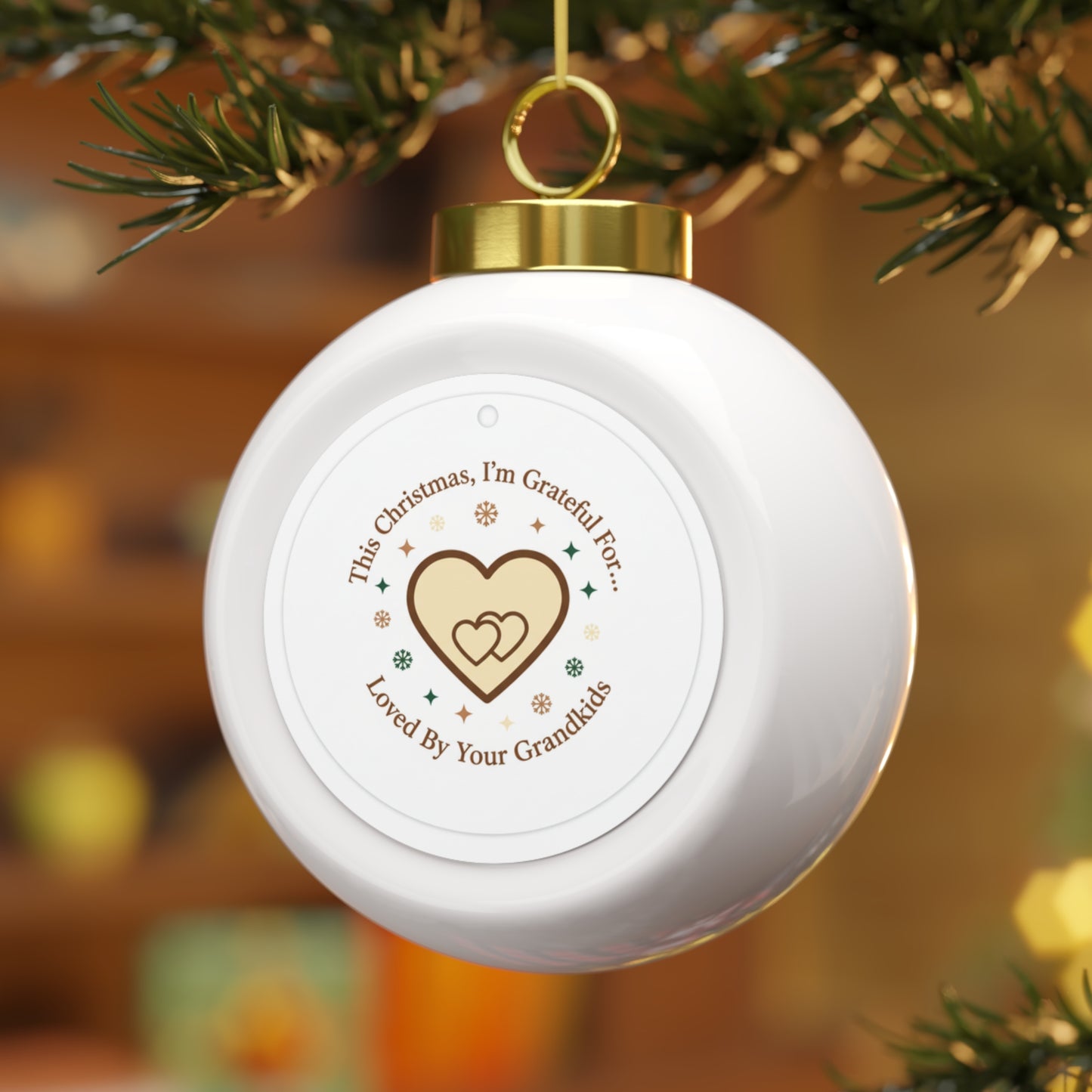 Ceramic Christmas Ornament - Loved By Your Grandkids