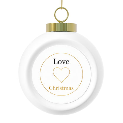Christmas Ornament - Love Ceramic Ball