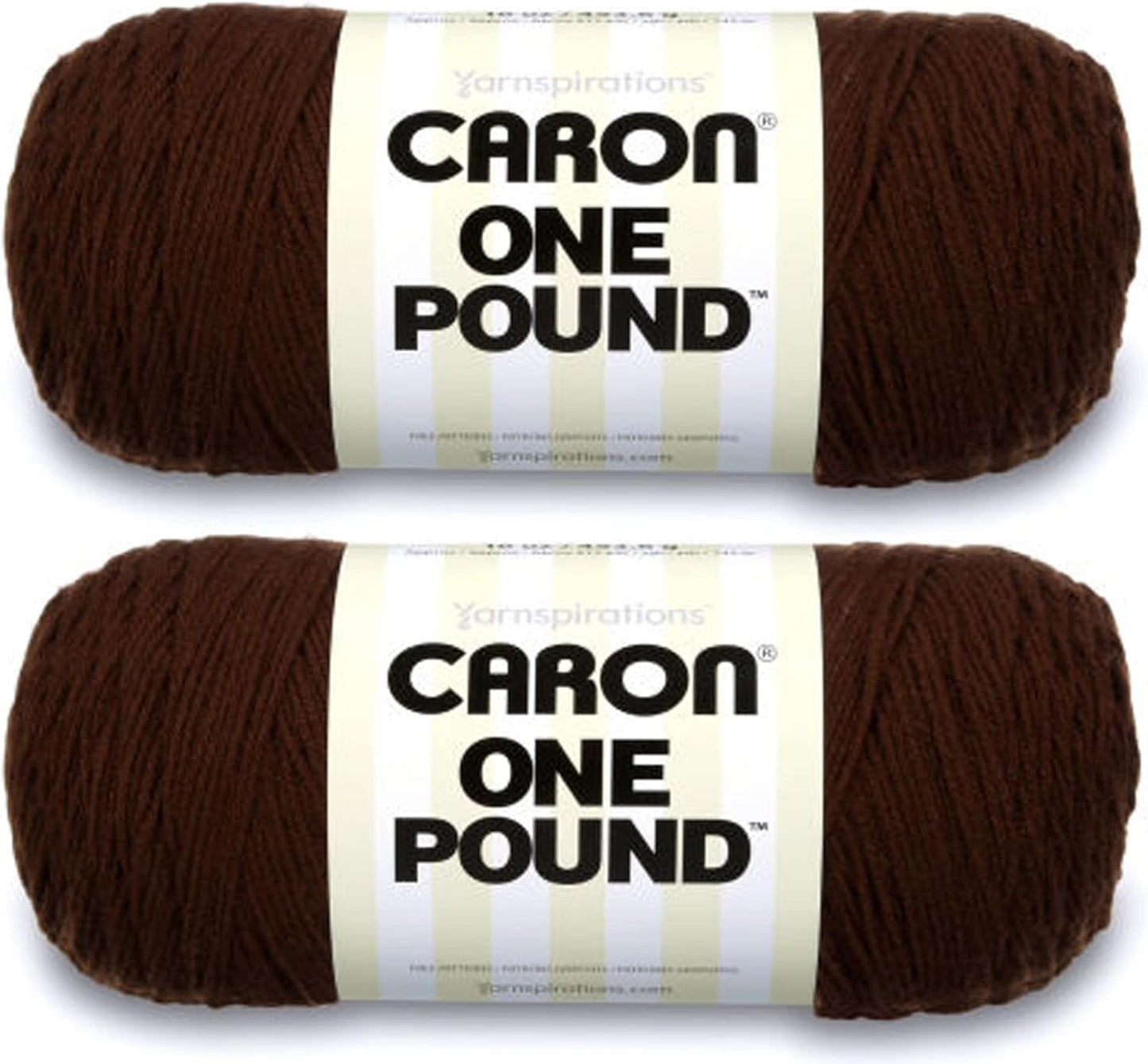 One Pound White Yarn - 2 Pack of 454G/16Oz - Acrylic - 4 Medium (Worsted) - 812 Yards - Knitting/Crochet