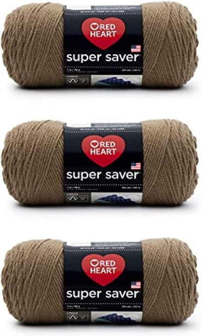 Super Saver White Yarn - 3 Pack of 198G/7Oz - Acrylic - 4 Medium (Worsted) - 364 Yards - Knitting/Crochet