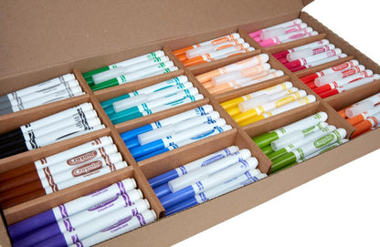 Classpack of 256 Broad Line Markers - Bulk School Supplies for Teachers and Students