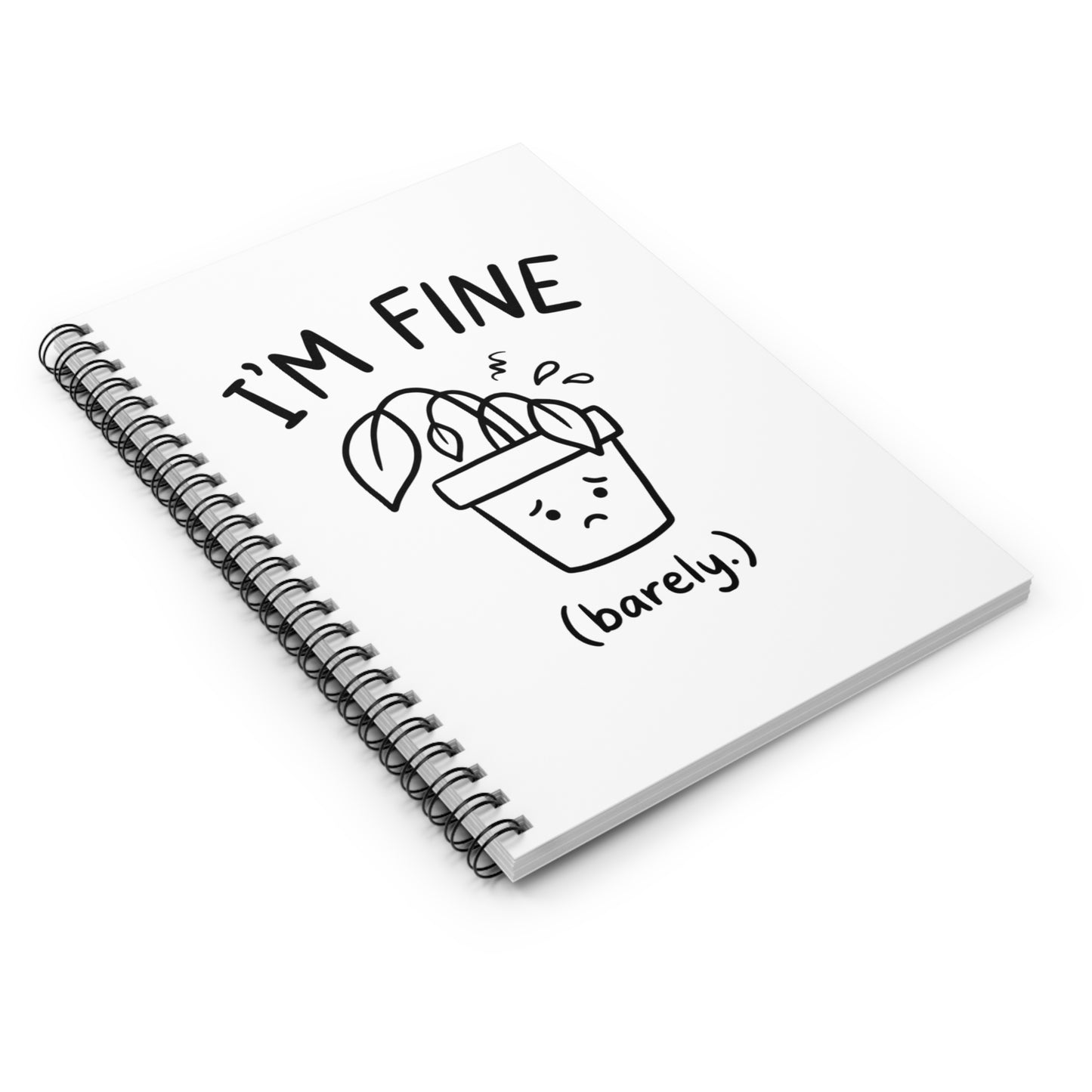 Spiral Journal Notebook, Anxious Plant, School Gift, Book Collector