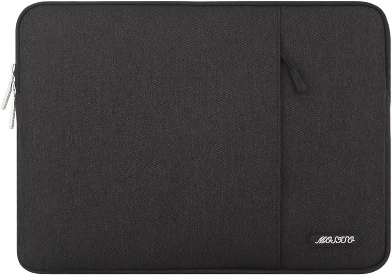 Laptop Sleeve Bag Compatible with Macbook Pro 16 Inch 2024-2019 M3 A2991 M2 A2780 M1 A2485 A2141/Pro Retina 15 A1398, 15-15.6 Inch Notebook, Polyester Vertical Case with Pocket, Black