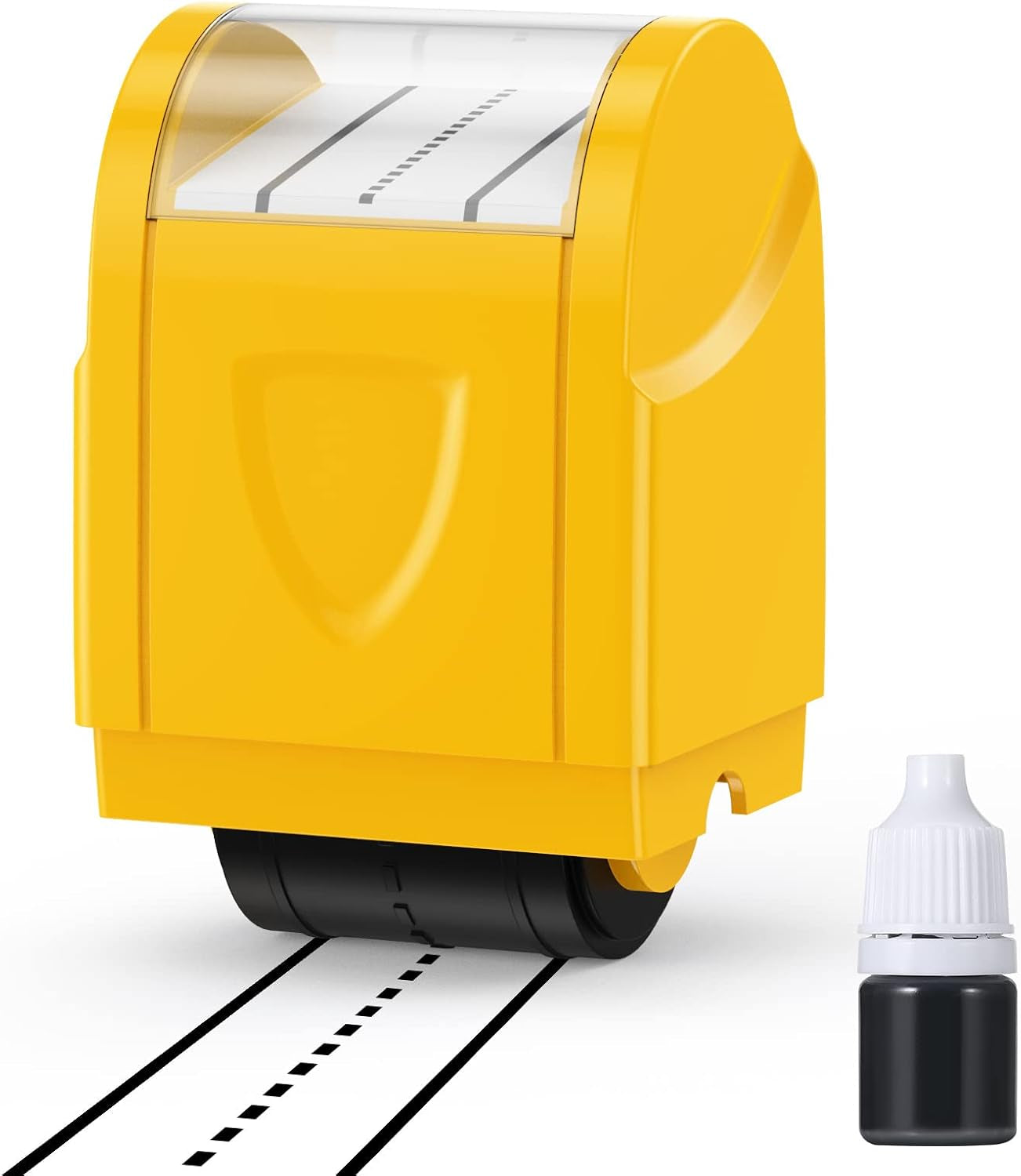 Dashed Handwriting Lines Practice Roller Stamp Parents and Teachers Roller Self-Inking Line Rolling Stamps Handwriting Practice Tool (Yellow)