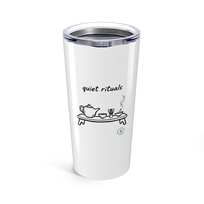 Tea Ceremony Cloud Steam | 20oz Stainless Steel Tumbler for Travel | Family & Friend Gift | Chicken Scratch Irony Doodle Style