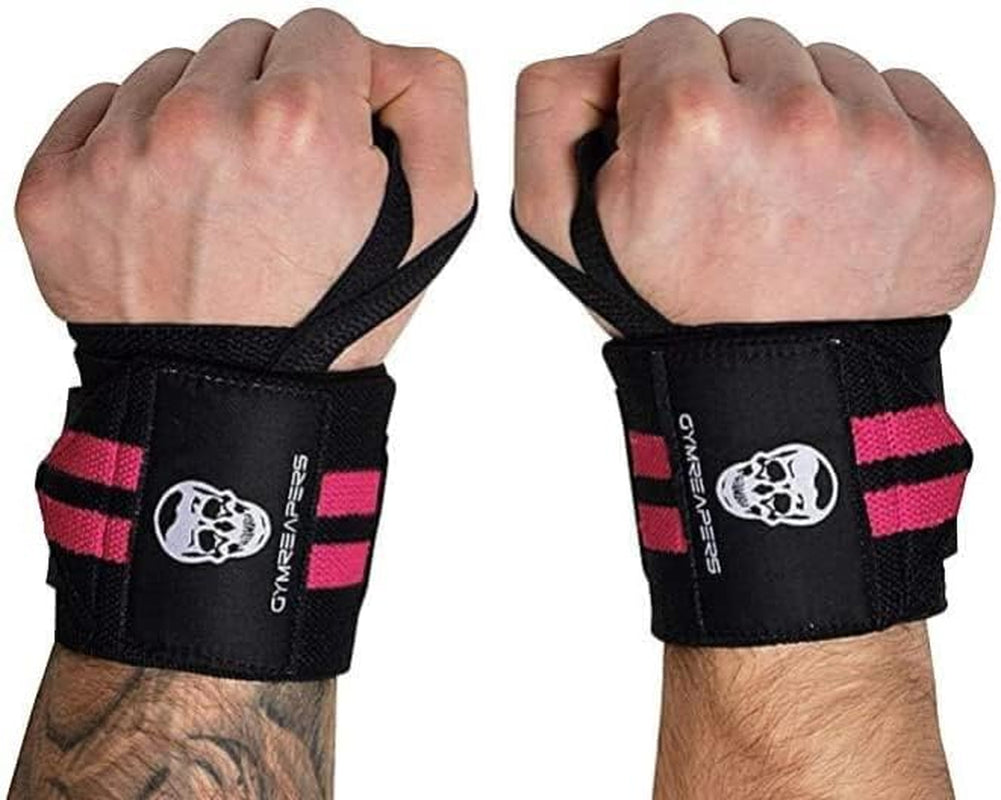 Weightlifting Wrist Wraps (IPF Approved) 18" Professional Quality Wrist Support with Heavy Duty Thumb Loop - Best Wrap for Powerlifting Competition, Strength Training, Bodybuilding