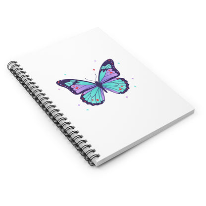 Holographic Butterfly Gradient | Spiral Journal Notebook for Notes & Doodles | Back to School, Valentine & Galentine | Y2K Aesthetic