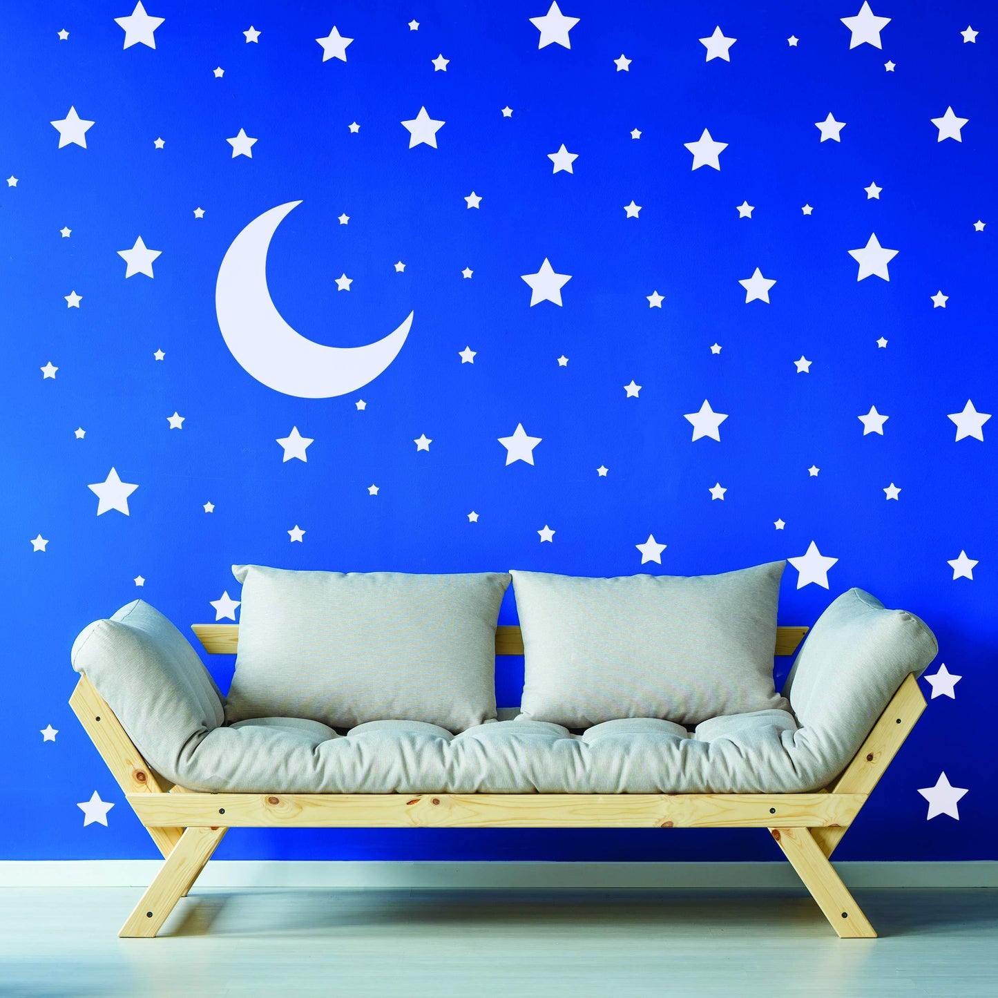 White Stars Stickers   Space Themed Bedroom Constellation Wallpaper Decor Decal