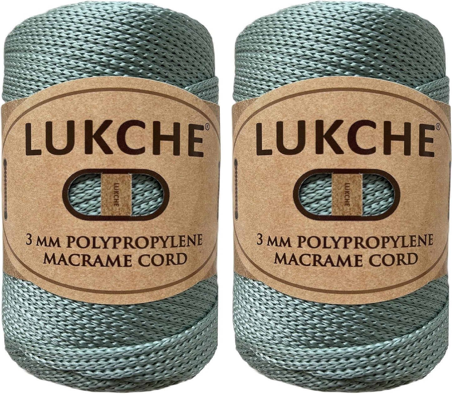 3Mm Premium Polyester Macrame Cord (147 Yards), (8.82 Oz) 100% Polypropylene Macrame Rope, Colorful Yarn Crochet Macrame Bag Craft for Wall Hangers, Bottom Plates, Carpets (Silver 1)