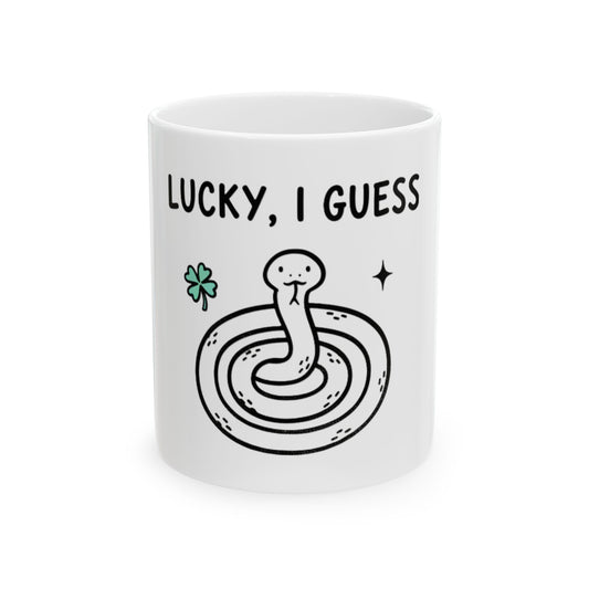 11oz Ceramic Mug, Lucky Snake Coil, Family Gift, Friend Gift