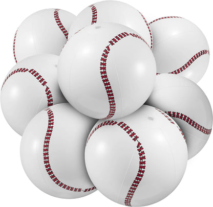 Inflatable Baseball (Pack of 12) 16-Inch, Beach Balls for Water Baseball Toy & Baseball Party Decorations - Baseball Birthday Decorations, Beach Pool Ball Baseball Water Toys - Baseball Party Favors