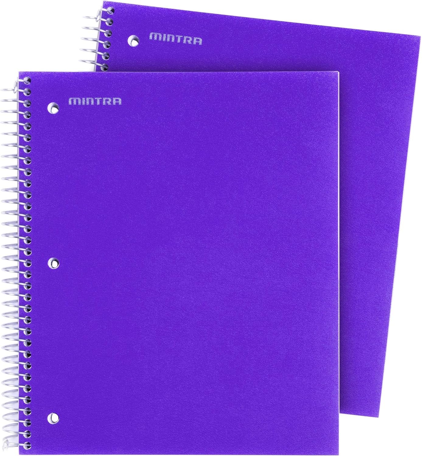 Office Durable Spiral Notebooks, 3 Subject (Ateal, Purple, White, College Ruled 3Pk)