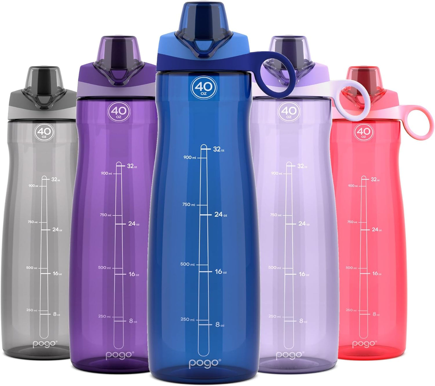 Bpa-Free Tritan Plastic Water Bottle with Chug Lid, 18 Oz, Blue