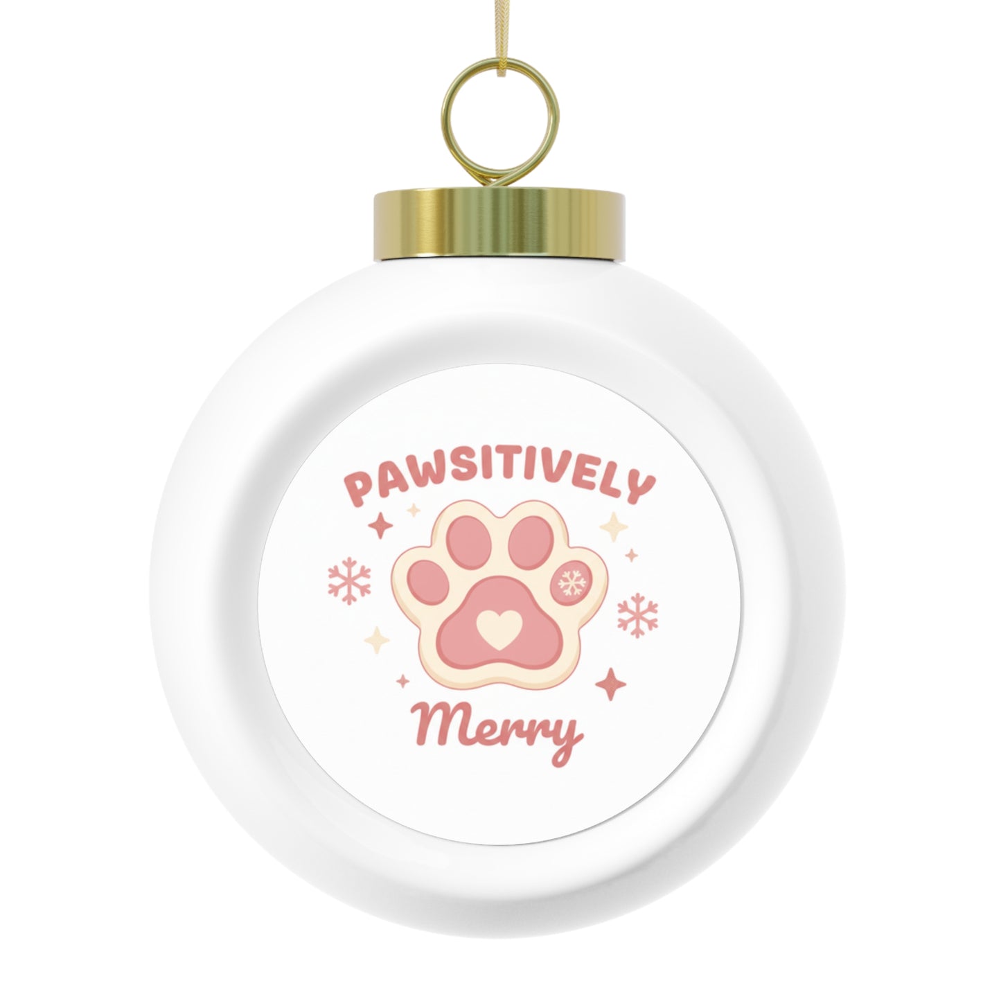 Christmas Ball Ornament — Pawsitively Merry Pet Holiday Design