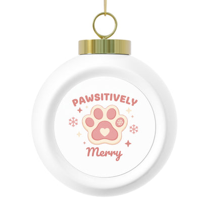 Christmas Ball Ornament — Pawsitively Merry Pet Holiday Design
