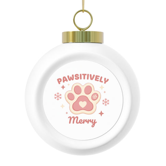 Christmas Ball Ornament — Pawsitively Merry Pet Holiday Design