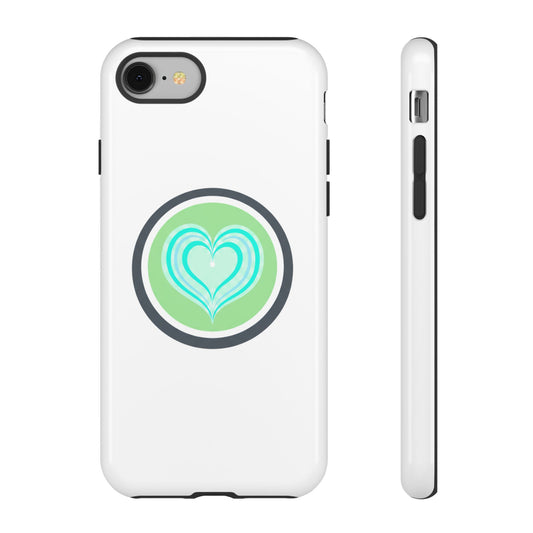 Matcha Latte Heart Cafe Art | iPhone 17 Slim Glossy Case, Cute Aesthetic Cover | Valentine & Galentine Gift | Y2K Clean