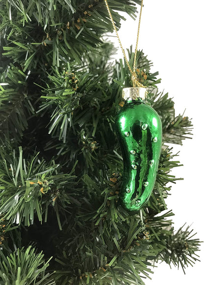 Christmas Pickle Ornament German Tradition Blown Glass Tree Decoration Gift Boxed