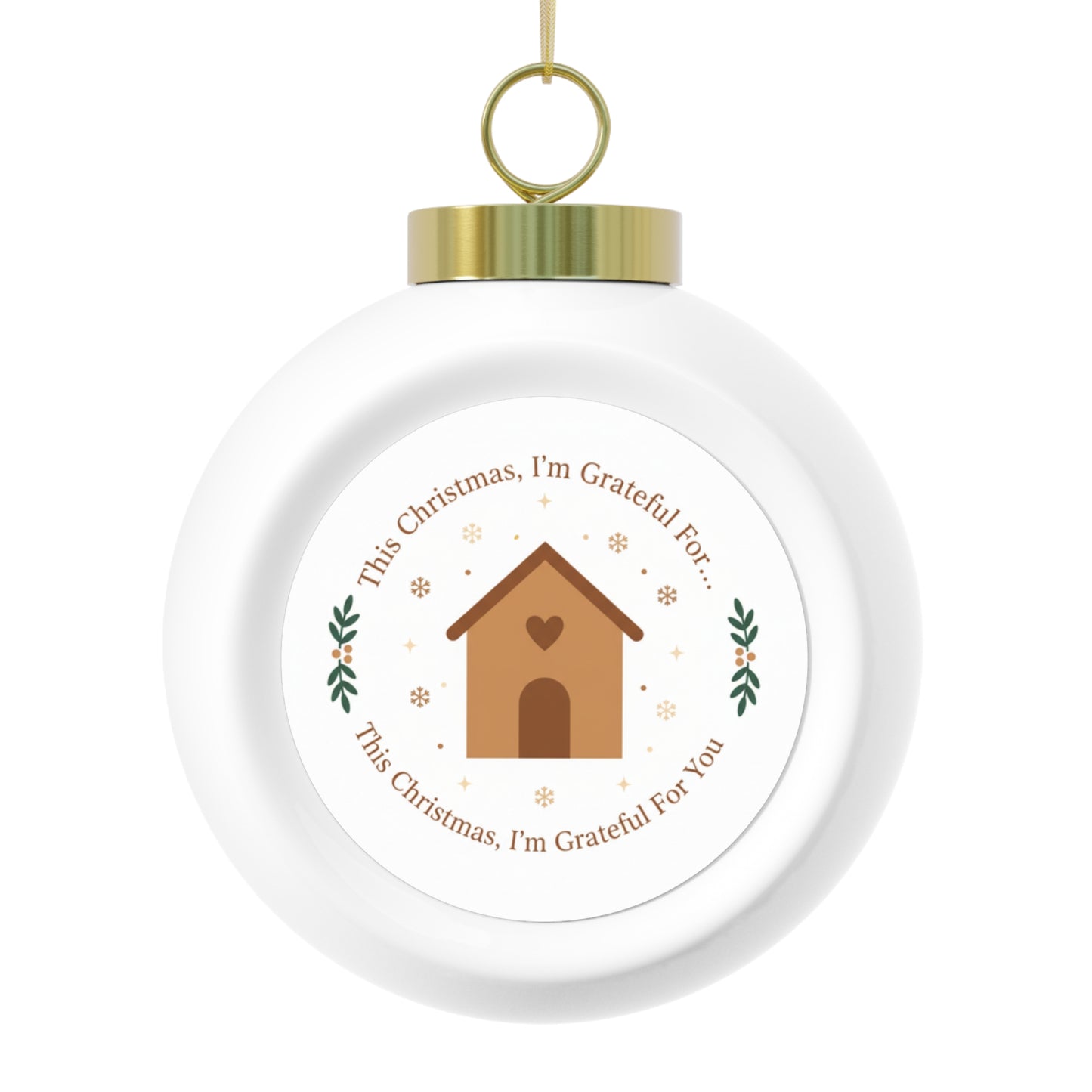 Ceramic Christmas Ornament — This Christmas, I'm Grateful For You