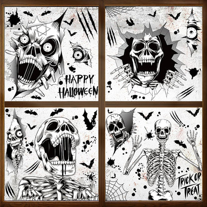 Halloween Decorations Halloween Window Clings, 13 Sheet 165 Pcs Halloween Window Posters Double-Sided Window Decals Halloween Party Decorations