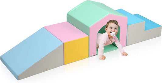 Soft Climb and Crawl Activity Playset Blocks,Foam Climb Blocks,Climbing Blocks for Toddlers, Soft Play Climbing for Toddlers,Toddler Climbing Toys
