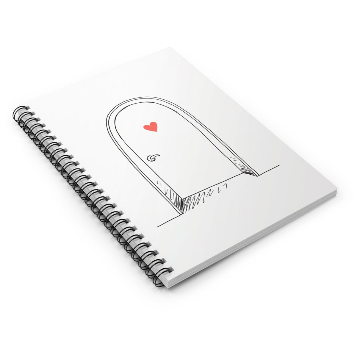 Arched Doorway Doodle | Spiral Journal Notebook for Notes & Lists | Back to School Gift for Students & Book Lovers | Irony Boho
