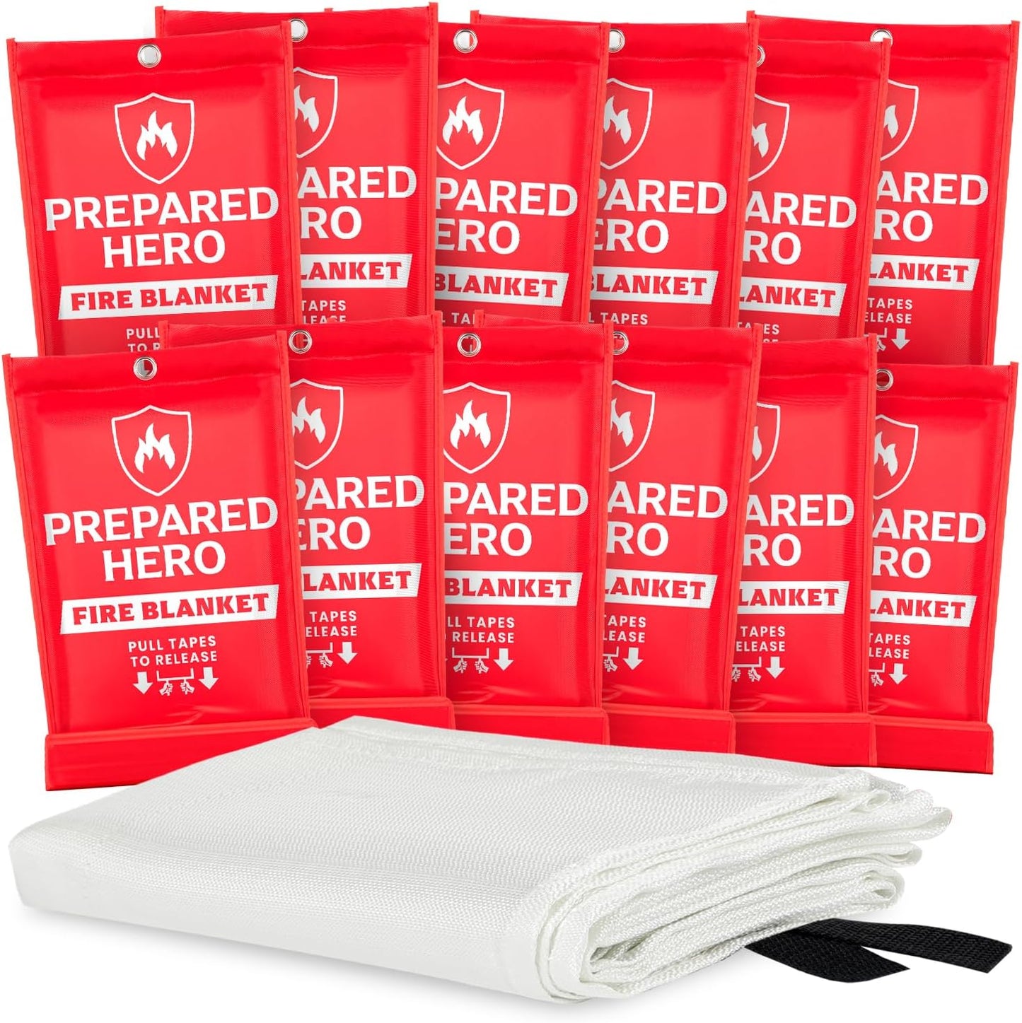 Emergency Fire Blanket - 1 Pack - Fire Suppression Blanket for Kitchen, 40” X 40” Fire Blanket for Home, Fiberglass Fire Blanket