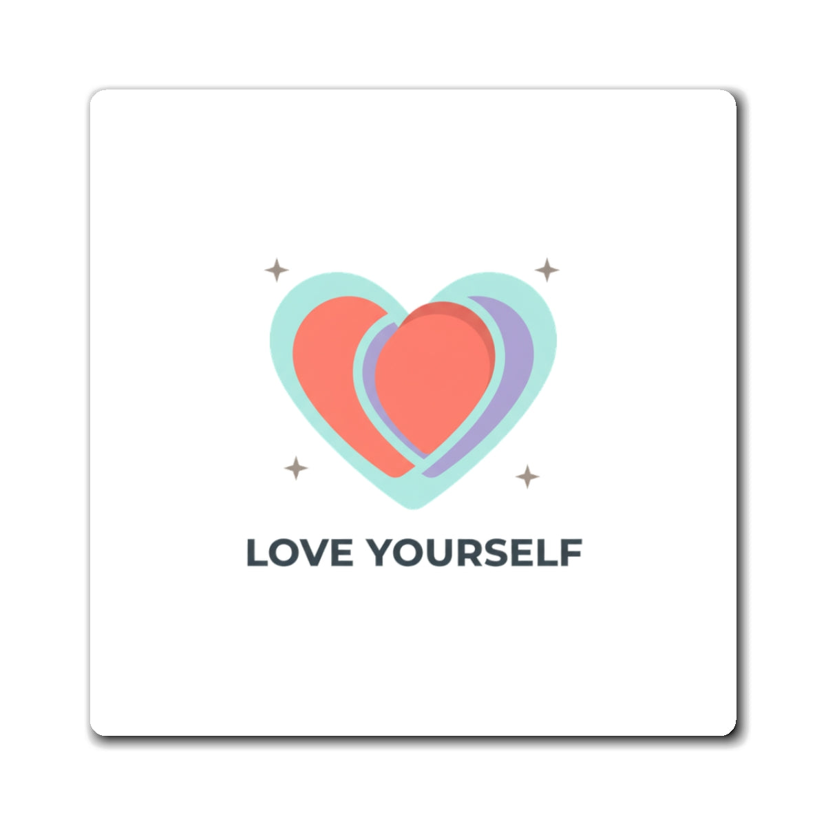 Minimal Love Heart Line Art | Minimalist Sublimation Magnet Set | Valentine & Galentine Gift for Gen Z | Modern Aesthetic