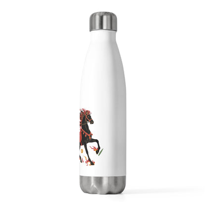 Fire Horse in Bamboo Grove | 20oz Insulated Stainless Tumbler Bottle | Lunar New Year Family & Teacher Gift | Paper Cut Art